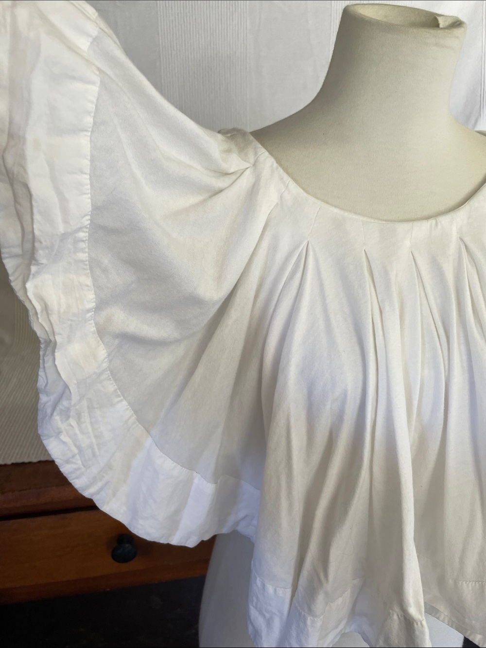 Maeve Anthropologie White Flowy Crop Top - Picture 4 of 7